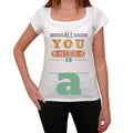 a, Damen-Kurzarm-Rundhals-T-Shirt 00024