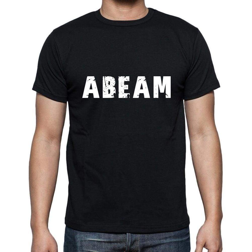Abeam Mens Short Sleeve Round Neck T-Shirt 5 Letters Black Word 00006 - Casual