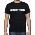 abortion , white letters, Men's Short Sleeve Round Neck T-shirt 00007