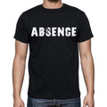 absence , white letters, Men's Short Sleeve Round Neck T-shirt 00007