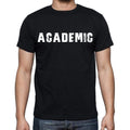 academic , white letters, Men's Short Sleeve Round Neck T-shirt 00007
