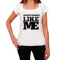Acceptable Like Me White Womens Short Sleeve Round Neck T-Shirt 00056 - White / Xs - Casual