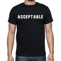 acceptable , white letters, Men's Short Sleeve Round Neck T-shirt 00007