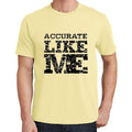 ACCURATE Like me, Pale Yellow, Men's Short Sleeve Round Neck T-shirt 00294