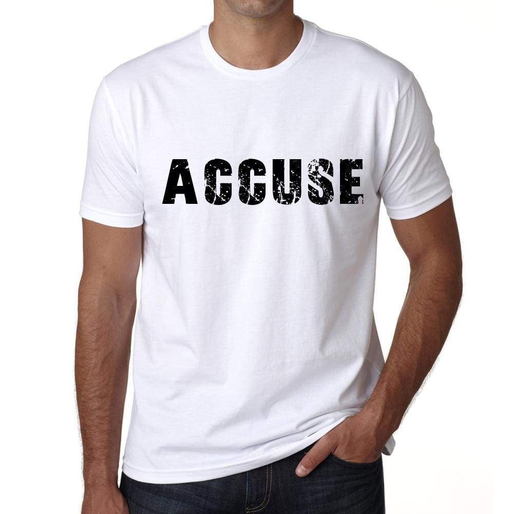 Accuse Mens T Shirt White Birthday Gift 00552 - White / Xs - Casual