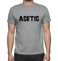 ACETIC, Grey, Men's Short Sleeve Round Neck T-shirt 00018