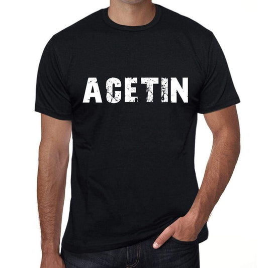 Acetin Mens Vintage T Shirt Black Birthday Gift 00554 - Black / Xs - Casual