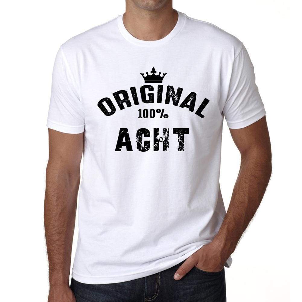 Acht 100% German City White Mens Short Sleeve Round Neck T-Shirt 00001 - Casual