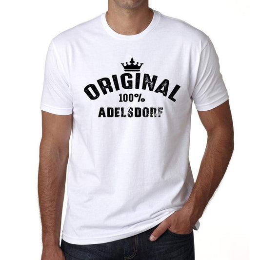 Adelsdorf 100% German City White Mens Short Sleeve Round Neck T-Shirt 00001 - Casual
