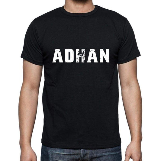 Adhan Mens Short Sleeve Round Neck T-Shirt 5 Letters Black Word 00006 - Casual