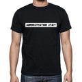 Administration Staff t shirt, mens t-shirt, occupation, S Size, Black, Cotton