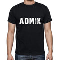 admix Men's Short Sleeve Round Neck T-shirt , 5 letters Black , word 00006