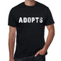 Adopts Mens Vintage T Shirt Black Birthday Gift 00554 - Black / Xs - Casual