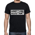 Advertising Assistant t shirt, mens t-shirt, occupation, S Size, Black, Cotton