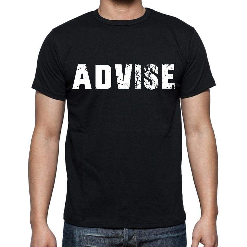 Advise White Letters Mens Short Sleeve Round Neck T-Shirt 00007