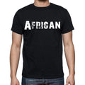 African , white letters, Men's Short Sleeve Round Neck T-shirt 00007