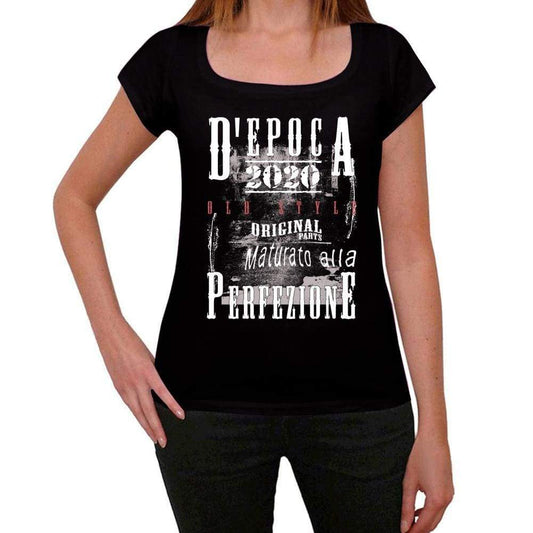 Aged to Perfection, Italian, 2020, Women's Short Sleeve Round Neck T-shirt, gift t-shirt 00354 - Ultrabasic