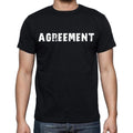 agreement , white letters, Men's Short Sleeve Round Neck T-shirt 00007