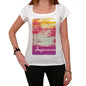 Agwawan Escape To Paradise Womens Short Sleeve Round Neck T-Shirt 00280 - White / Xs - Casual