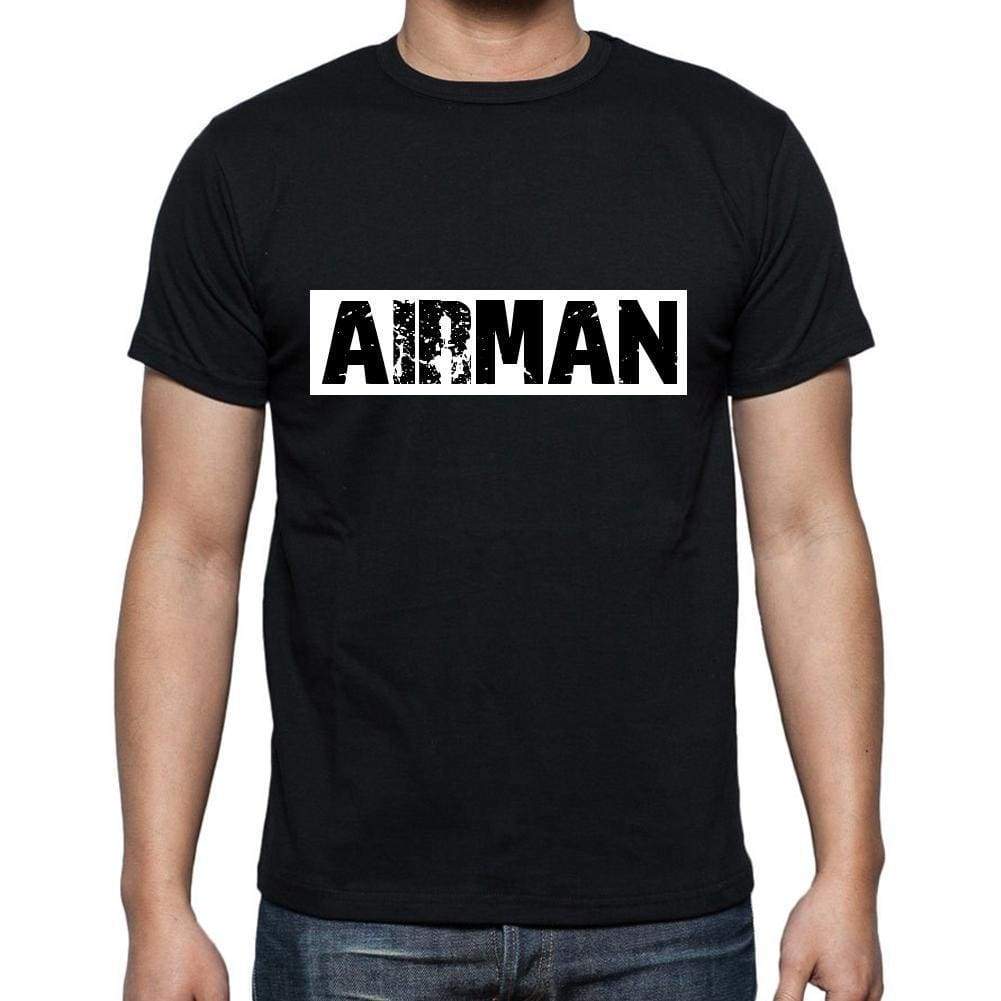 Airman T Shirt Mens T-Shirt Occupation S Size Black Cotton - T-Shirt