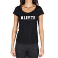 Alerte, Französisches Wörterbuch, Damen-Kurzarm-Rundhals-T-Shirt 00010