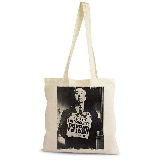Alfred Hitchcok Psychose Movie Tote Bag Shopping Natural Cotton Gift Beige 00272 - Beige / 100% Cotton - Tote Bag