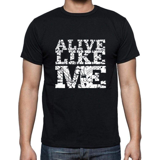 Alive Like Me Black Mens Short Sleeve Round Neck T-Shirt 00055 - Black / S - Casual