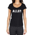 aller, French Dictionary, Women's Short Sleeve Round Neck T-shirt 00010