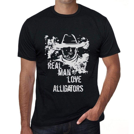 Alligators Real Men Love Alligators Mens T Shirt Black Birthday Gift 00538 - Black / Xs - Casual