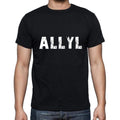 allyl Men's Short Sleeve Round Neck T-shirt , 5 letters Black , word 00006