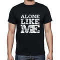 ALONE Like me, black, Men's Short Sleeve Round Neck T-shirt 00055