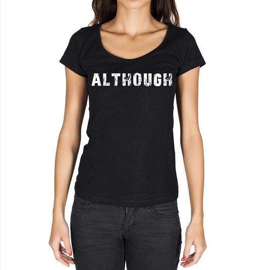 Although Womens Short Sleeve Round Neck T-Shirt - Casual