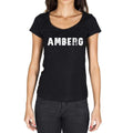 amberg, German Cities Black, Women's Short Sleeve Round Neck T-shirt 00002