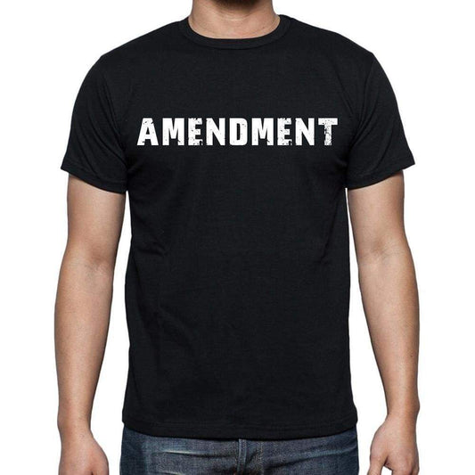 Amendment White Letters Mens Short Sleeve Round Neck T-Shirt 00007