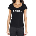 amical, French Dictionary, Women's Short Sleeve Round Neck T-shirt 00010