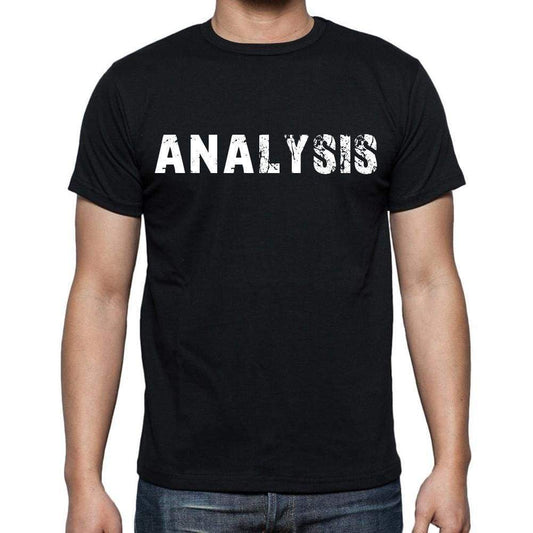 Analysis White Letters Mens Short Sleeve Round Neck T-Shirt 00007
