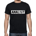 Analyst t shirt, mens t-shirt, occupation, S Size, Black, Cotton
