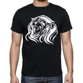 Angry Lion Head Tattoo 1 Black, Gift T shirt, Men's tee, Black 00166