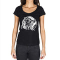 Angry Lion Head Tattoo 1 Black Gift Tshirt, Black Women's T-shirt 00165