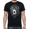 Angry Lion Head Tattoo Black, Gift T shirt, Men's tee, Black 00166