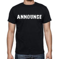 announce , white letters, Men's Short Sleeve Round Neck T-shirt 00007