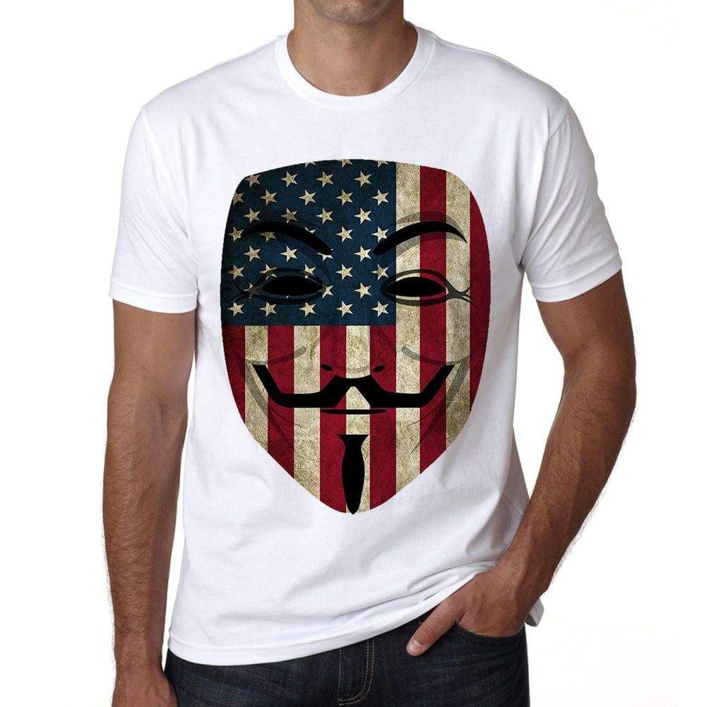 Anonymous Usa Mens Short Sleeve Round Neck T-Shirt