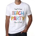 Anse La Roche, Beach Party, White, Men's Short Sleeve Round Neck T-shirt 00279