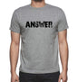 Answer Grey Mens Short Sleeve Round Neck T-Shirt 00018 - Grey / S - Casual