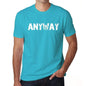 Anyway Mens Short Sleeve Round Neck T-Shirt - Blue / S - Casual