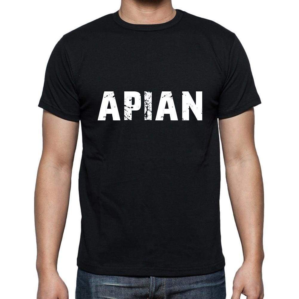 apian <span>Men's</span> <span>Short Sleeve</span> <span>Round Neck</span> T-shirt , 5 letters Black , word 00006 - ULTRABASIC