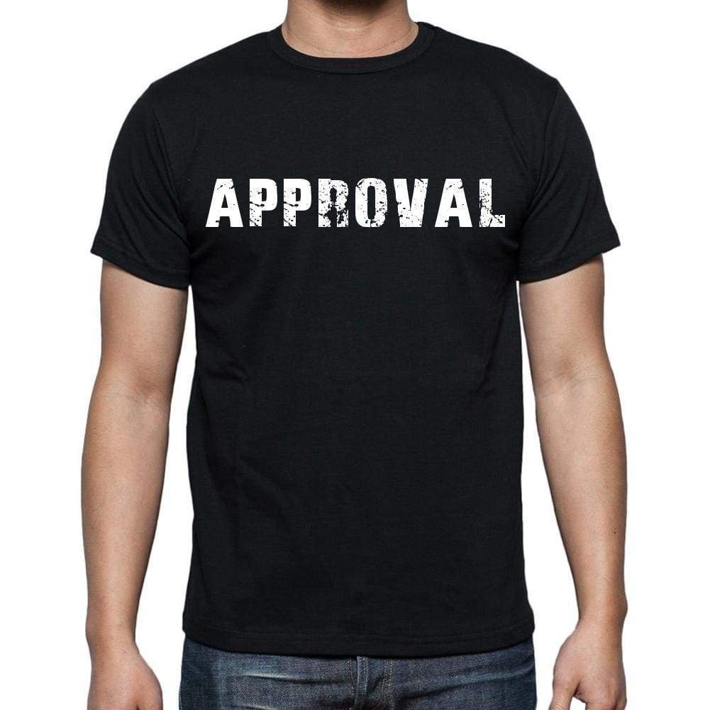 Approval White Letters Mens Short Sleeve Round Neck T-Shirt 00007