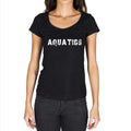 aquatics, T-Shirt for women, t shirt gift, black