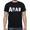 Arab Men's Short Sleeve Round Neck T-shirt , 4 letters Black
