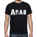 Arab , white letters, Men's Short Sleeve Round Neck T-shirt 00007